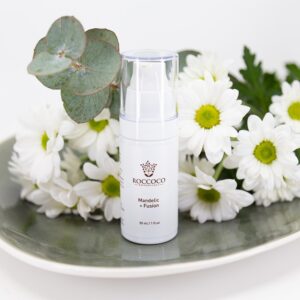 Roccoco Botanicals Mandelic+Fusion Serum. Available at Pure Heart Living