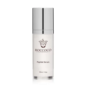 Roccoco Botanicals Peptide Serum. Available at Pure Heart Living