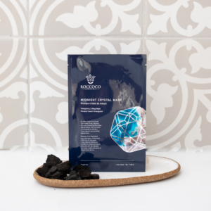 Roccoco Botanicals Midnight Crystal Sheet Mask. sold at Pure Heart Living