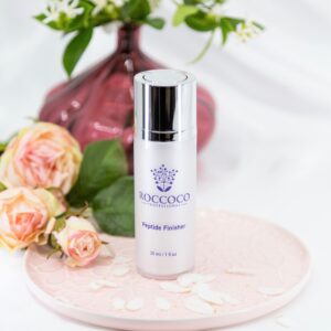 Roccoco Botanicals Peptide Finisher. Available at Pure Heart Living